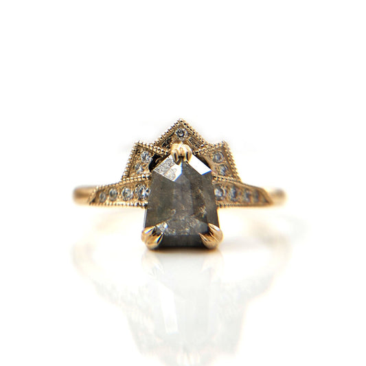 Shield-Cut Diamond Ring