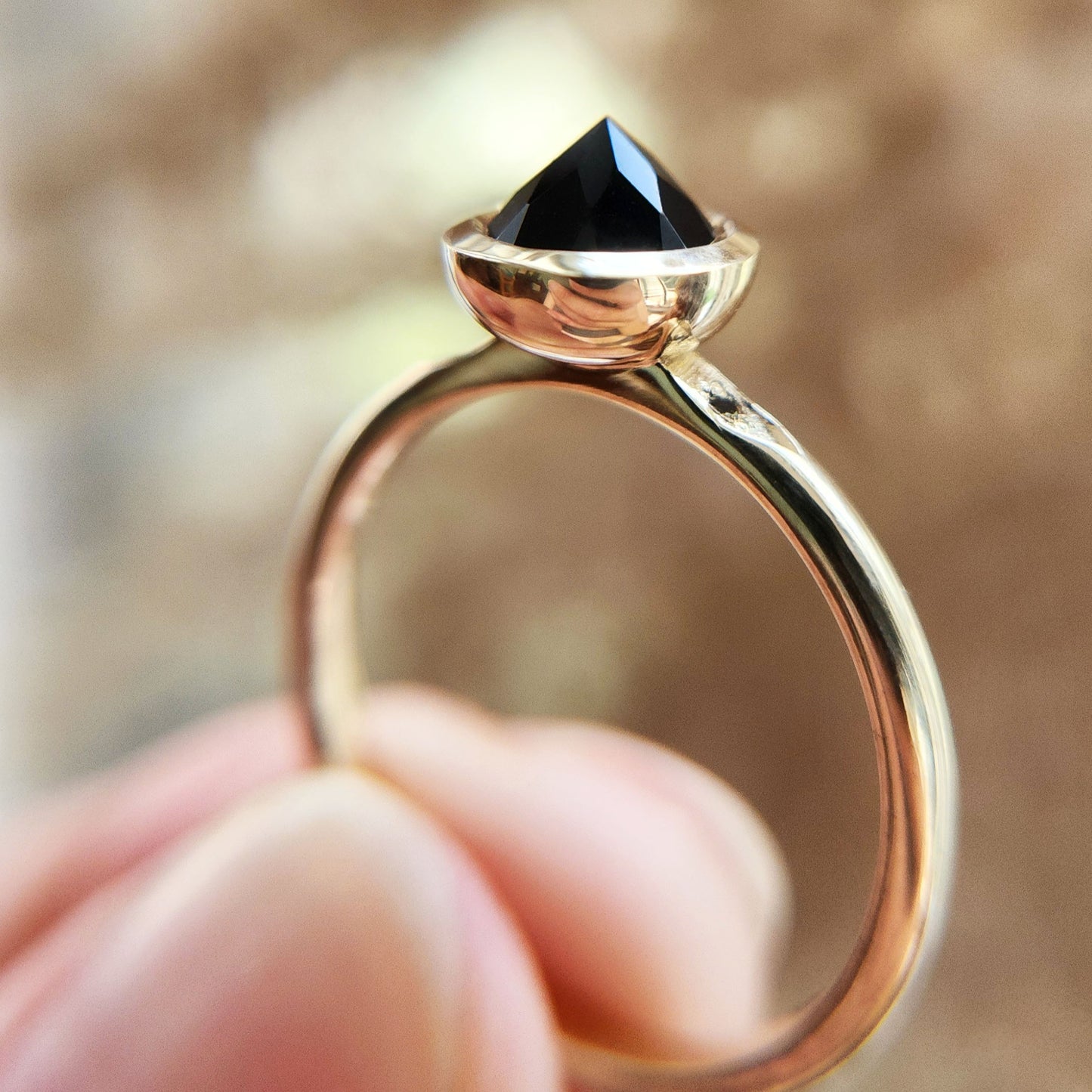 Upside-down Stone Ring