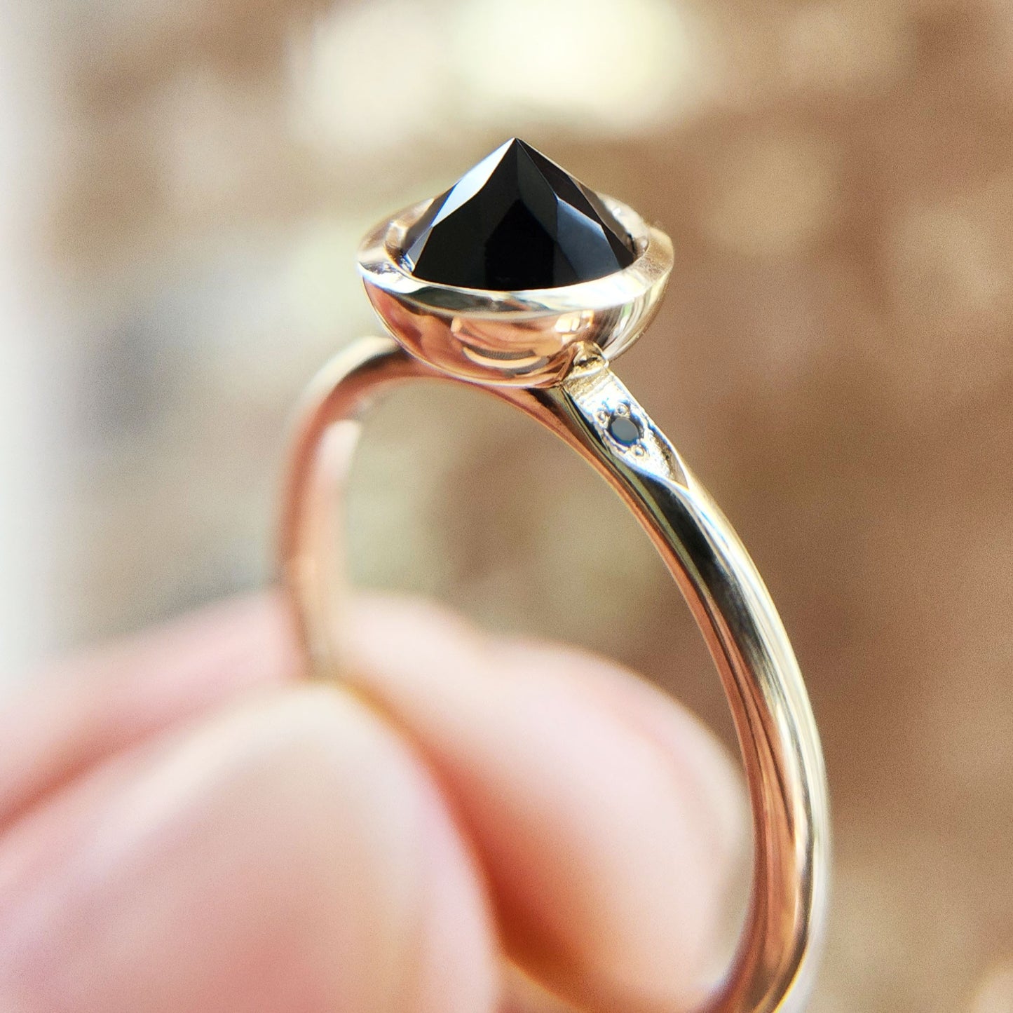 Upside-down Stone Ring