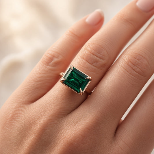 classic-horizontal-emerald-engagement-ring-toronto