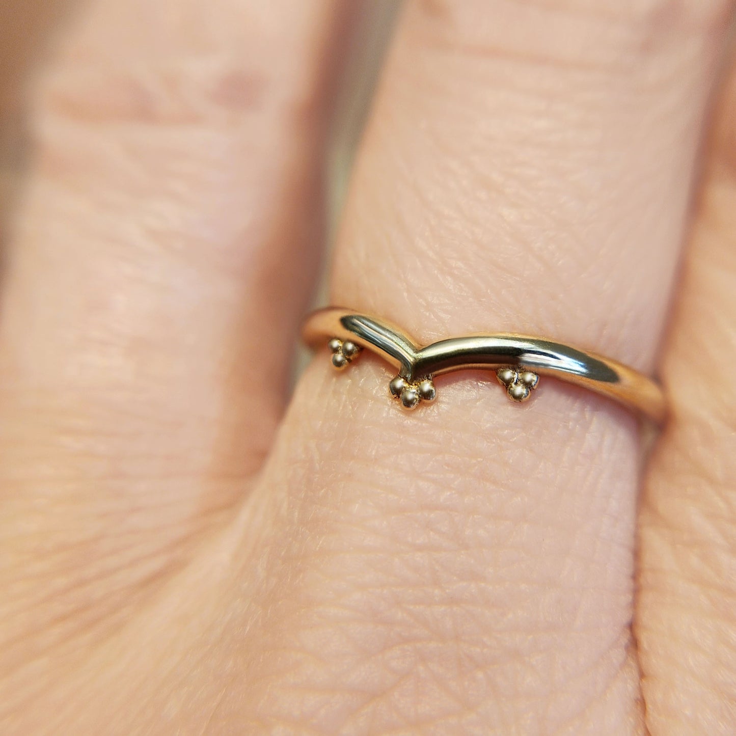 Gold Chevron Wedding Band