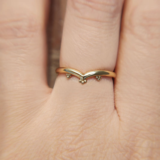 Gold Chevron Wedding Band