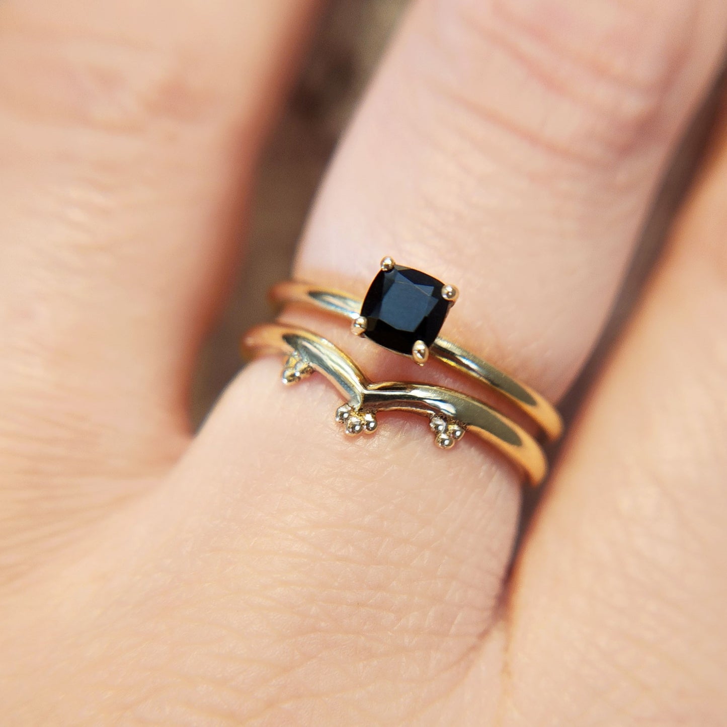 Gold Chevron Wedding Band