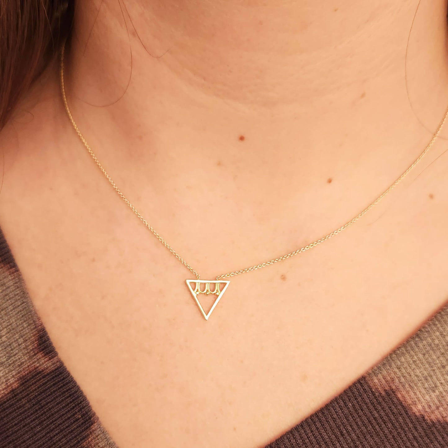 Gold Triangle Necklace