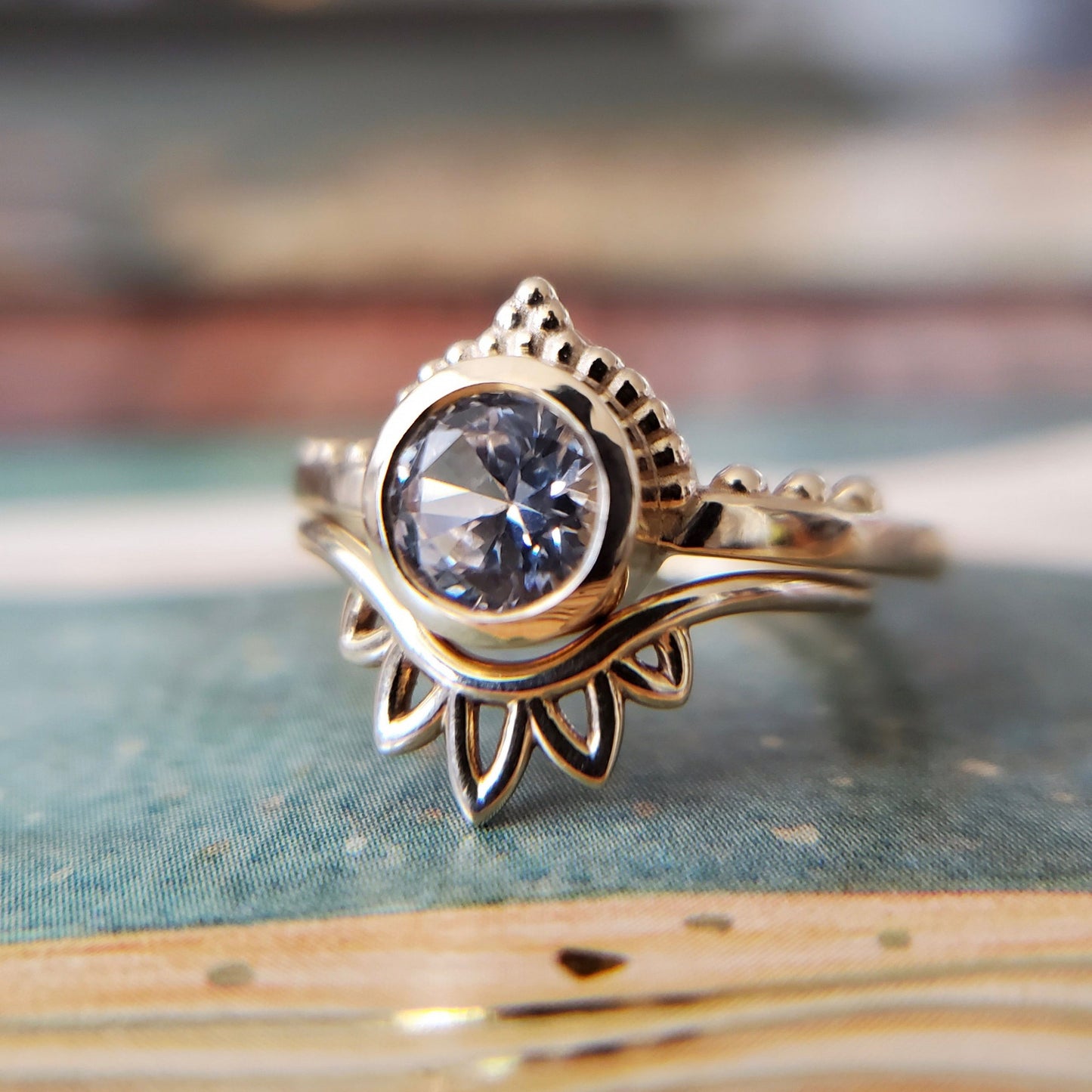 Lab Grown Sapphire Ring