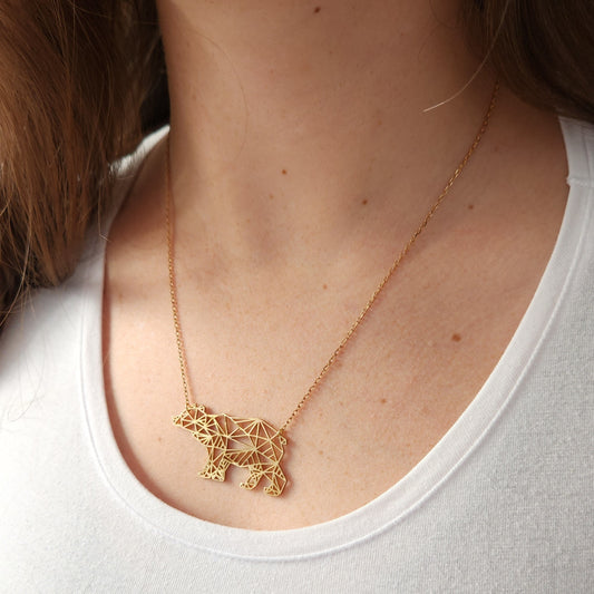 Geometric Bear Necklace