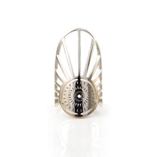 Sun Burst Adjustable Midi Ring