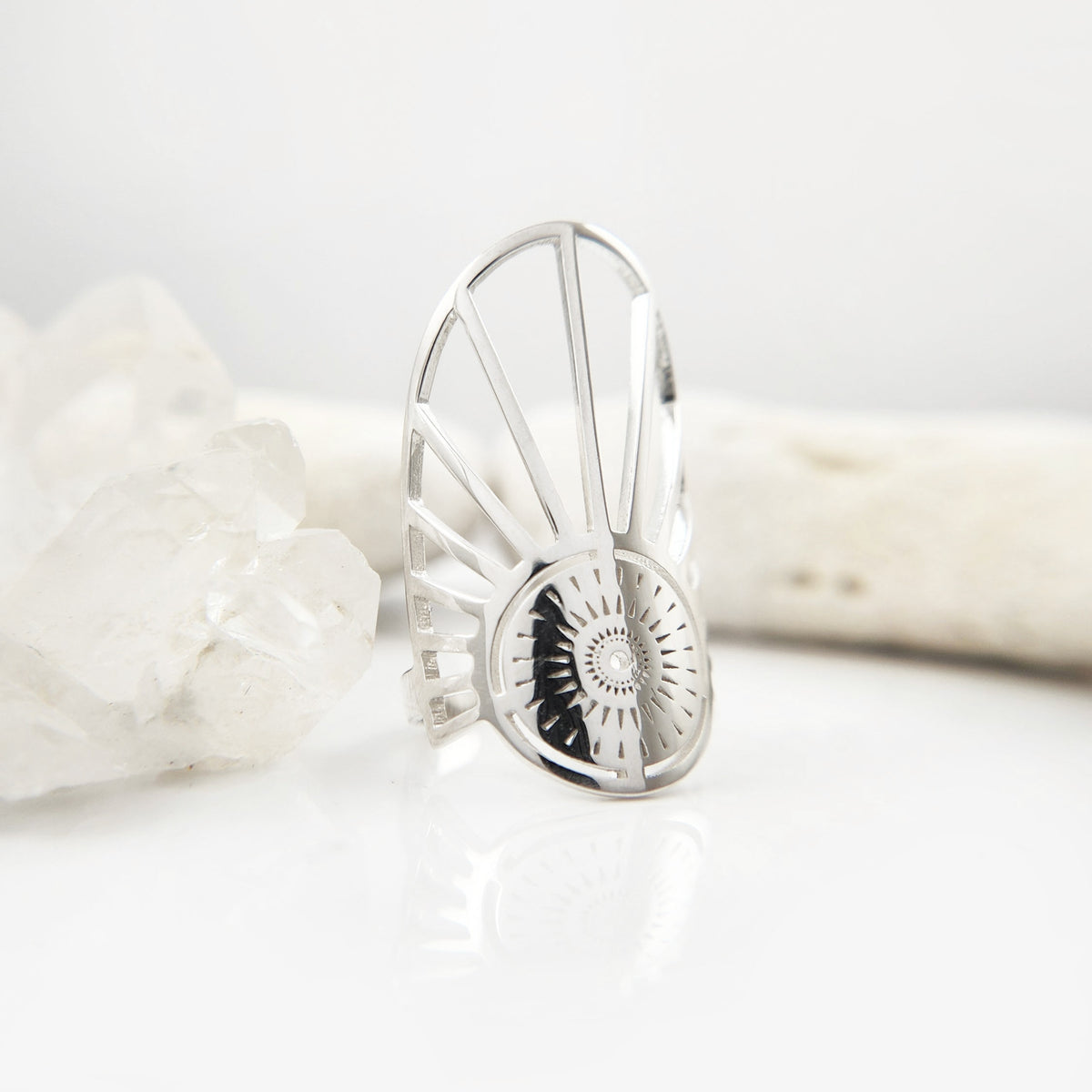 Sun Burst Adjustable Midi Ring