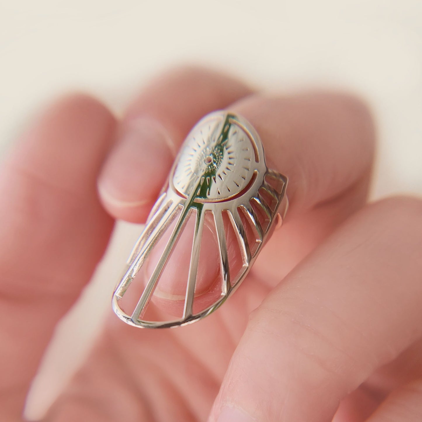 Sun Burst Adjustable Midi Ring