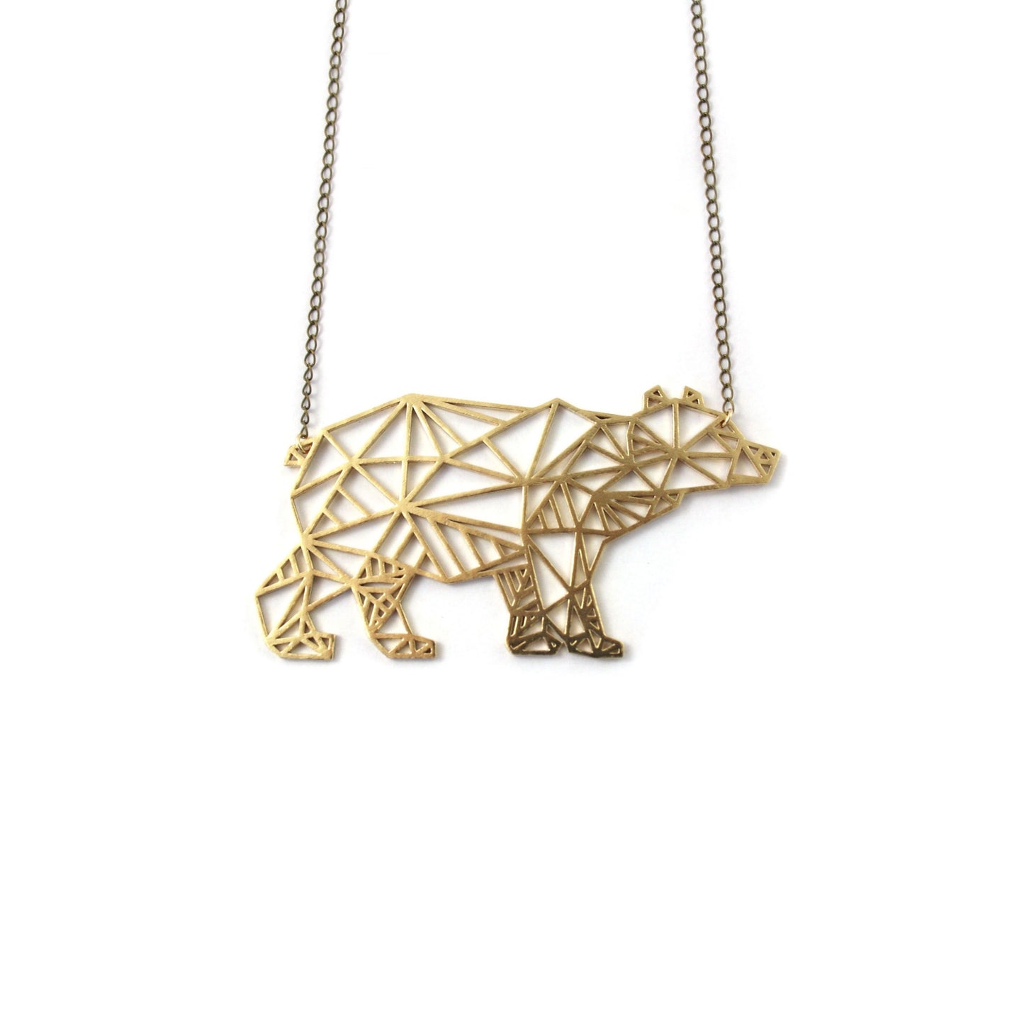 Geometric Bear Necklace