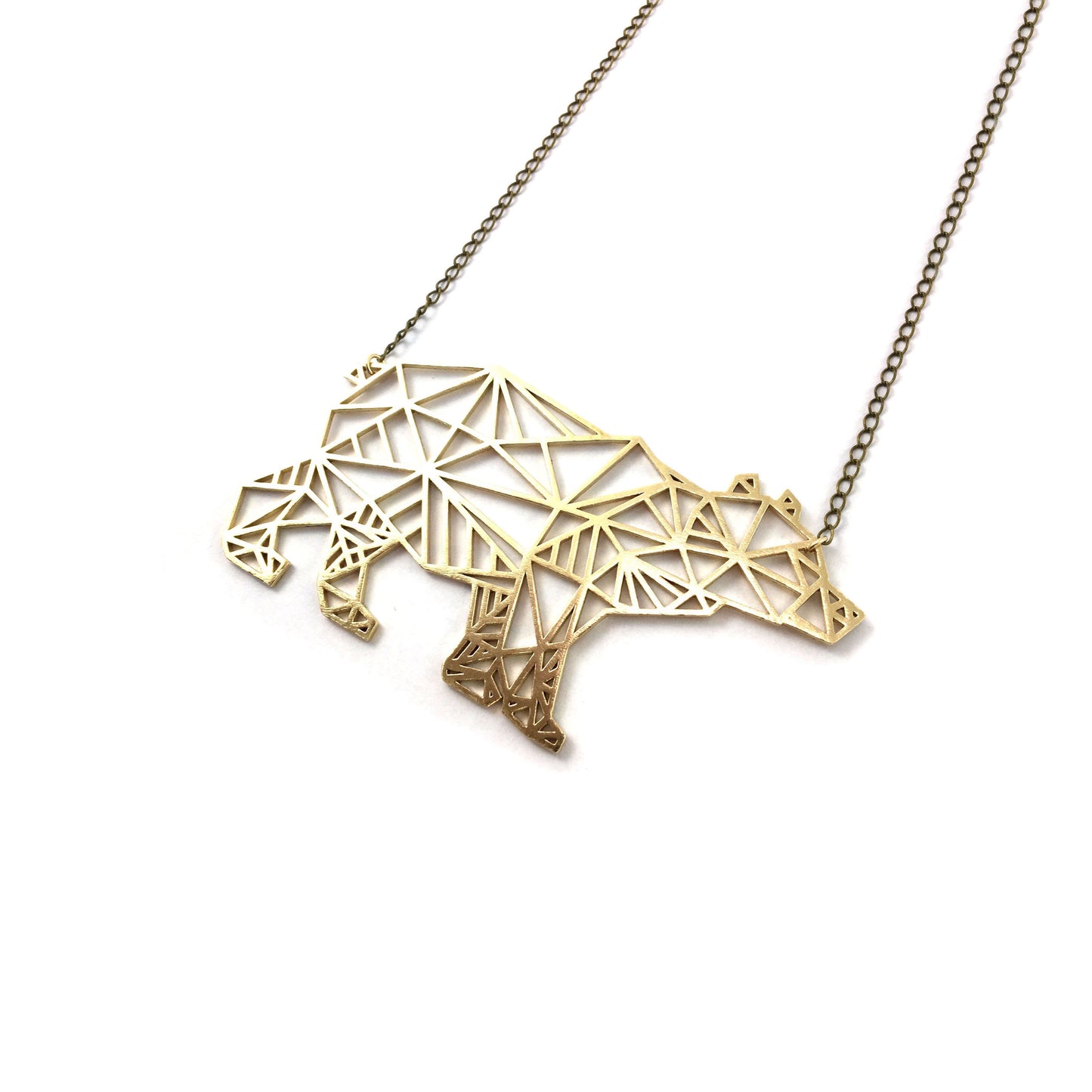 Geometric Bear Necklace