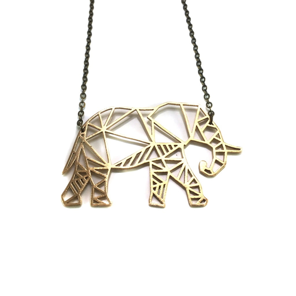 Geometric Elephant Necklace