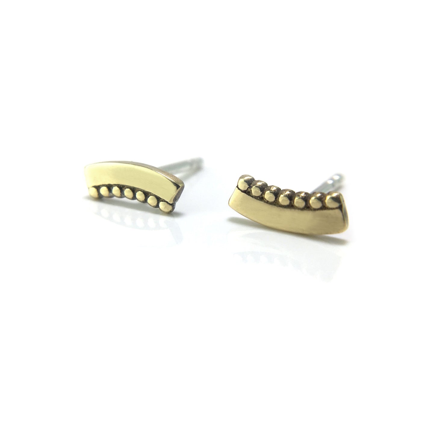 Curved Bar Stud Earrings