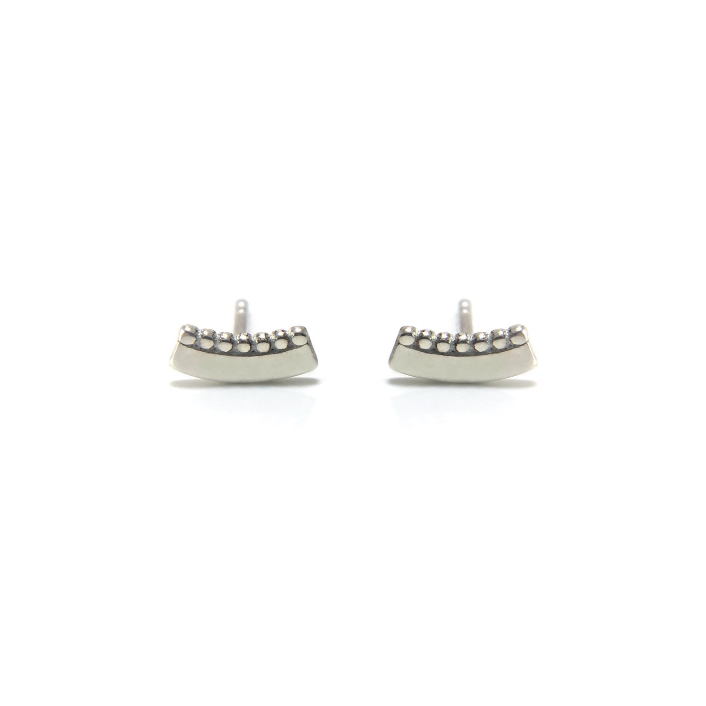Curved Bar Stud Earrings