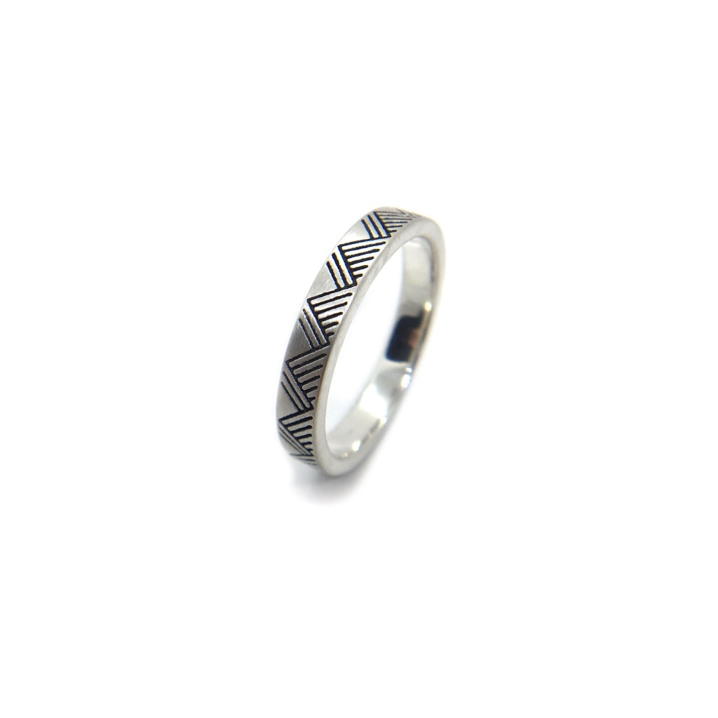 Engraved Mountain Ring