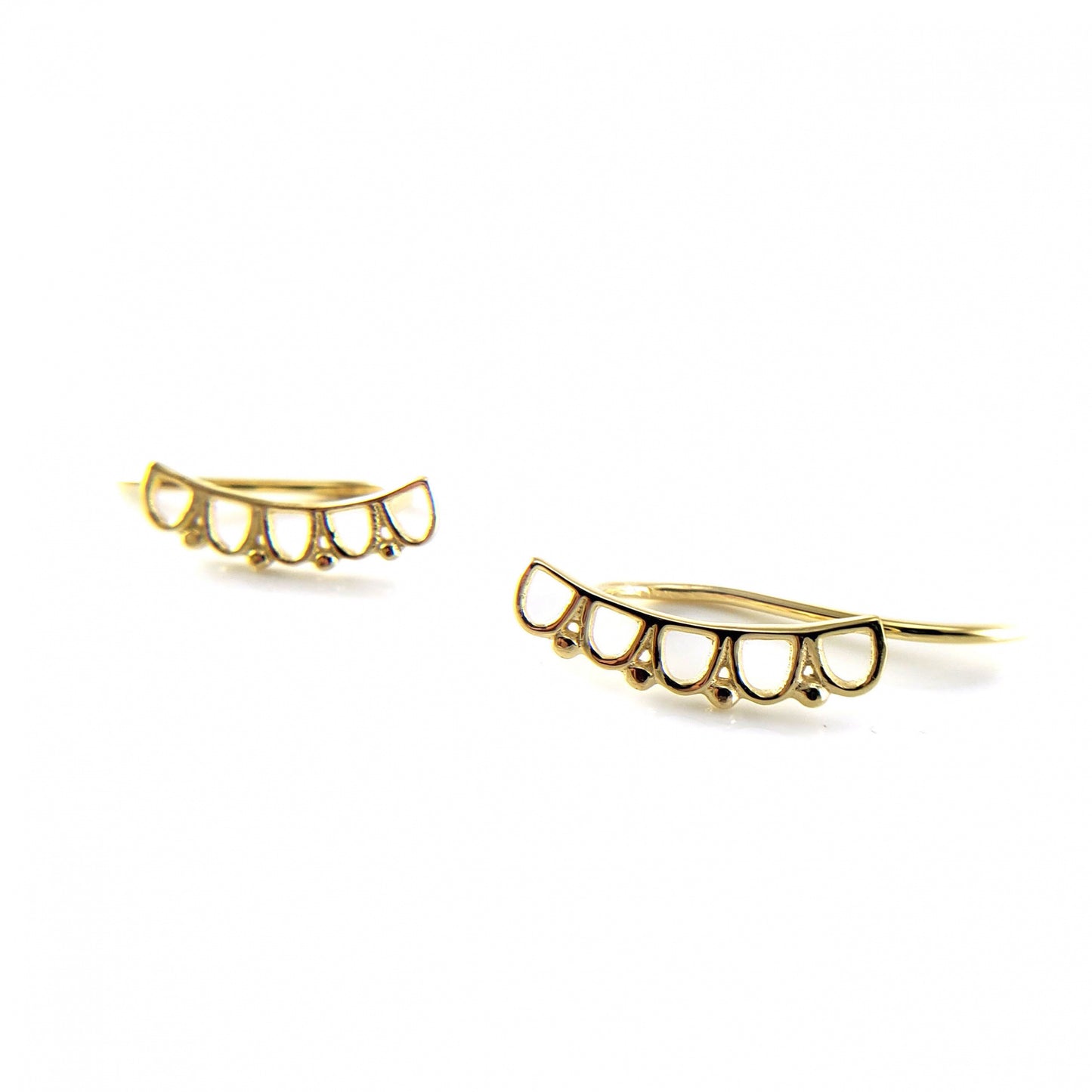 Scallop Climber Earrings
