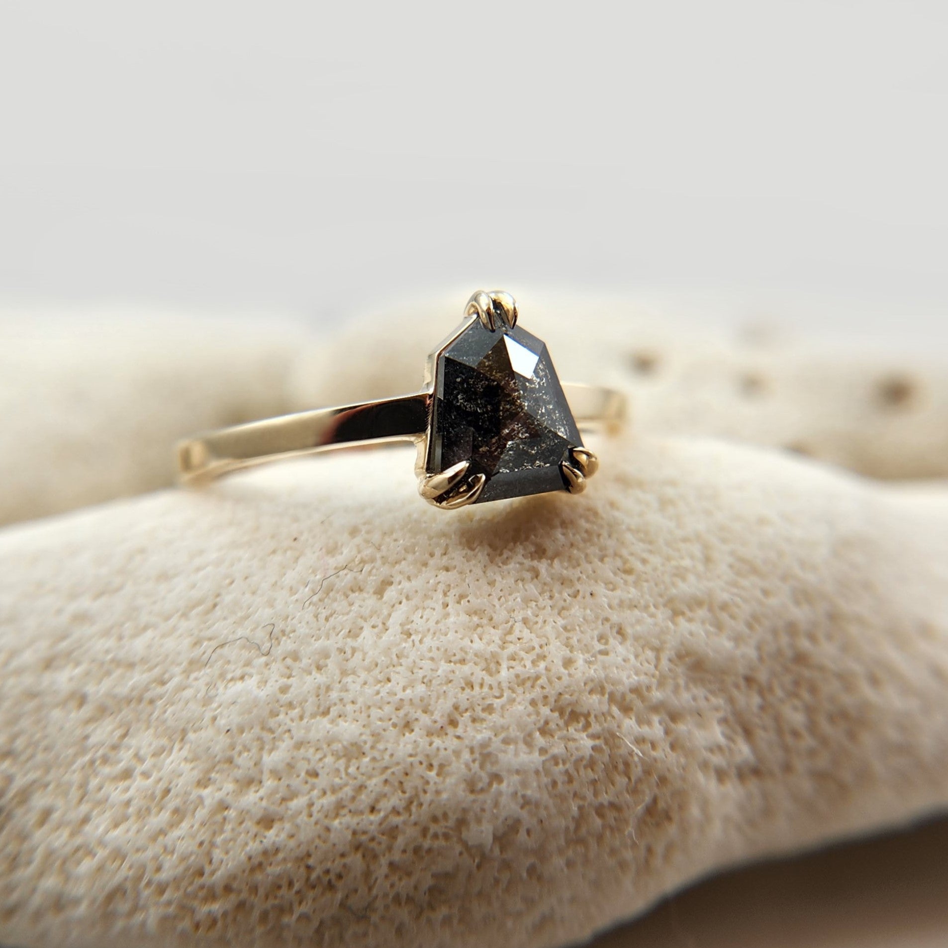 Geometric Diamond Engagement Ring