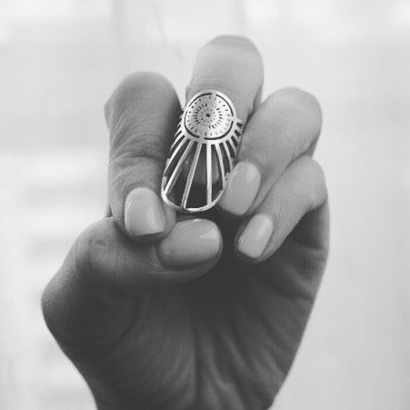 Sun Burst Adjustable Midi Ring