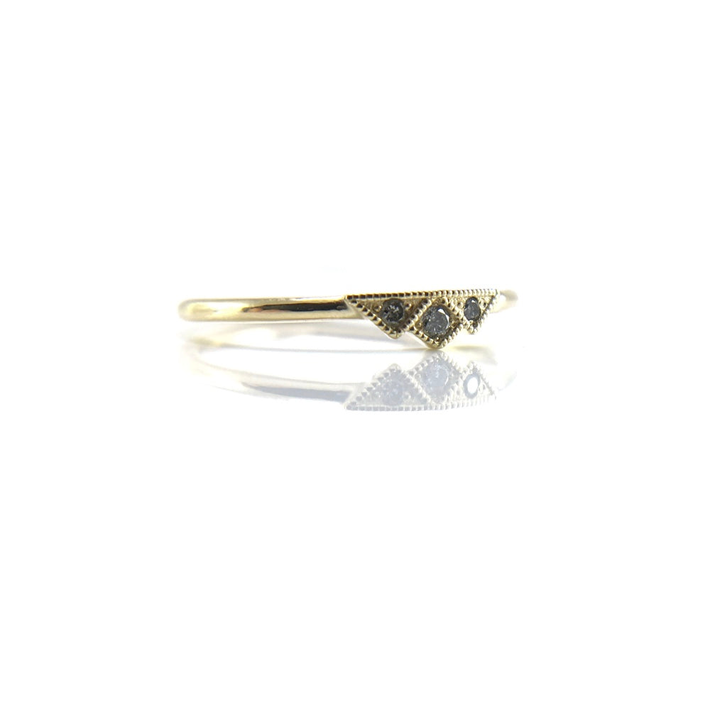 Dainty Wedding Band Mountain Symbology