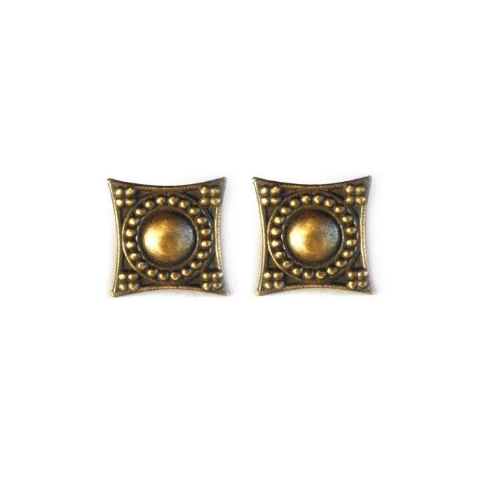 Diamond Shape Granulation Roman Style Earrings