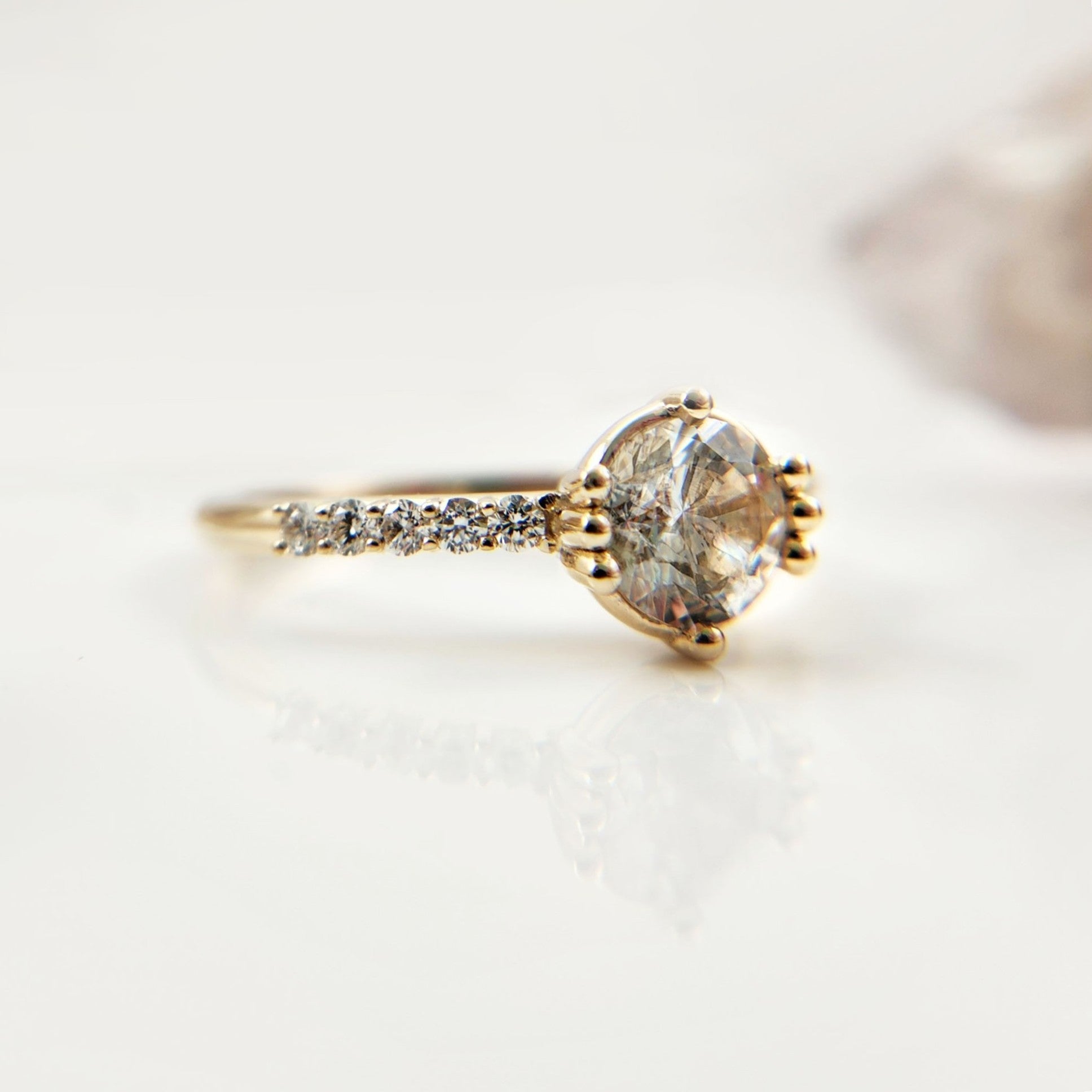 Lab Created White Sapphire Ring