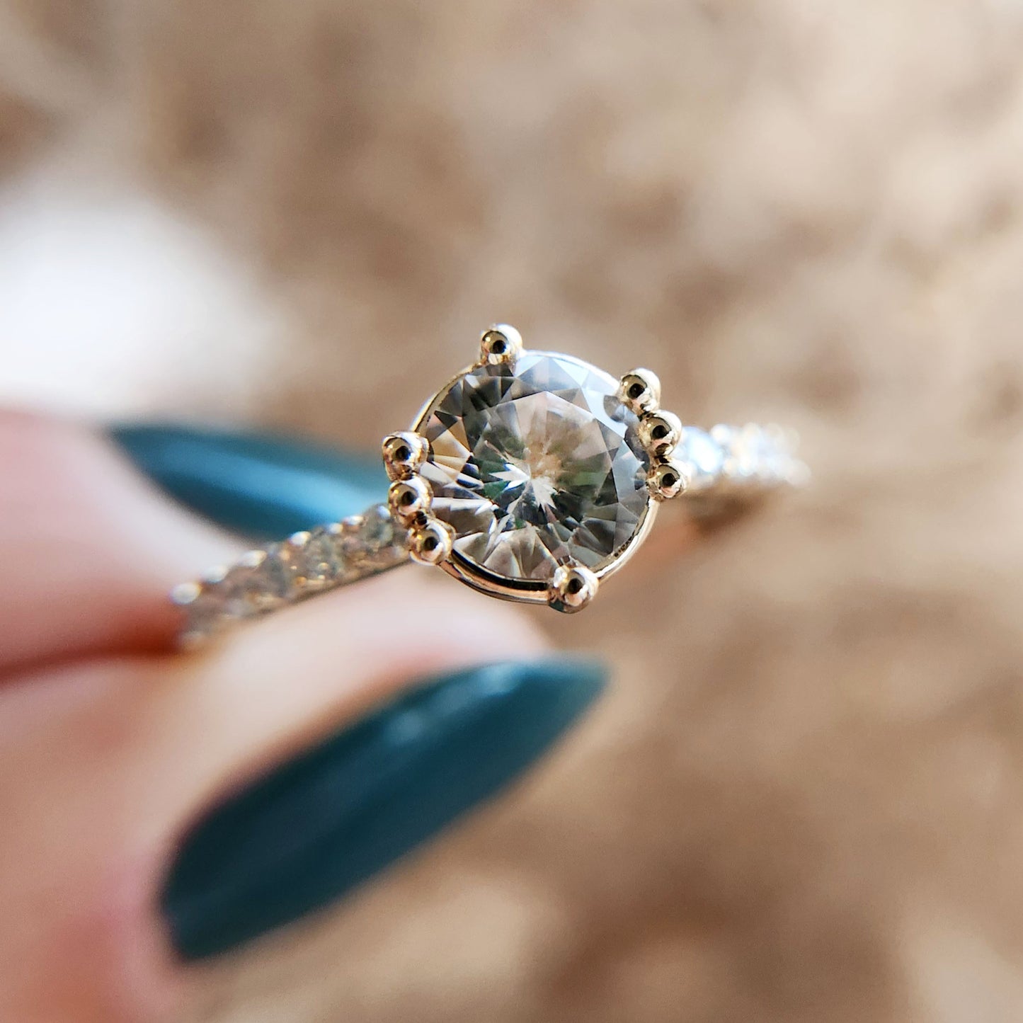 Lab Created White Sapphire Ring