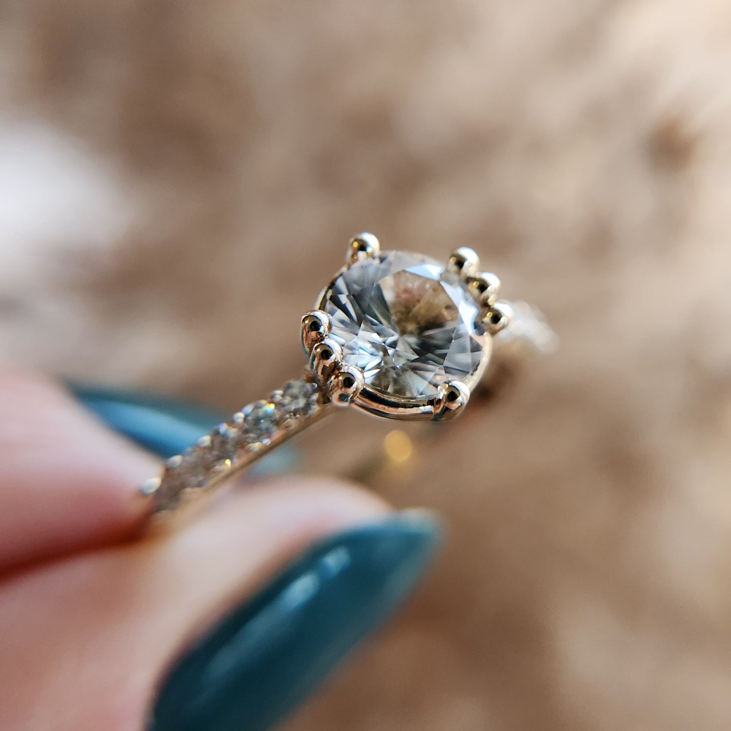 Lab Created White Sapphire Ring