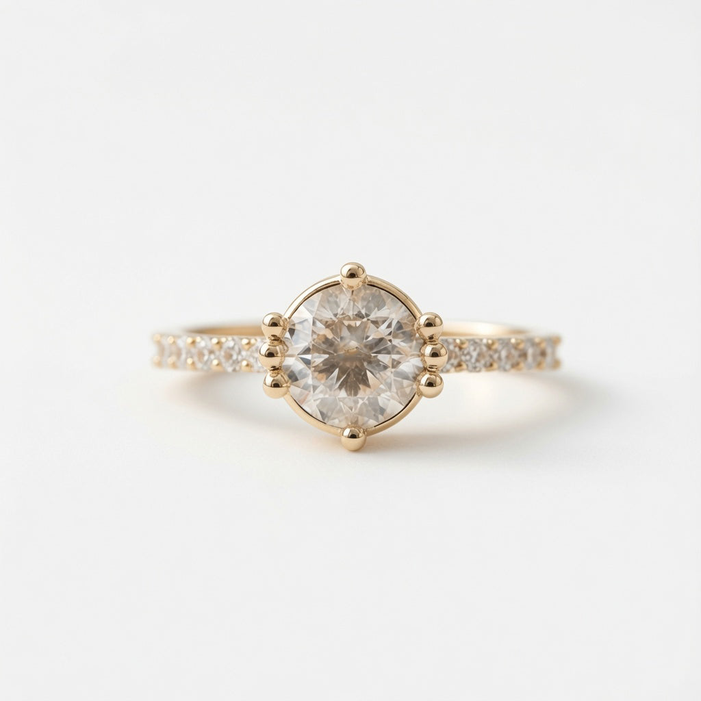 Lab Created White Diamond Ring