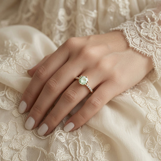 Lab Created White Diamond Ring