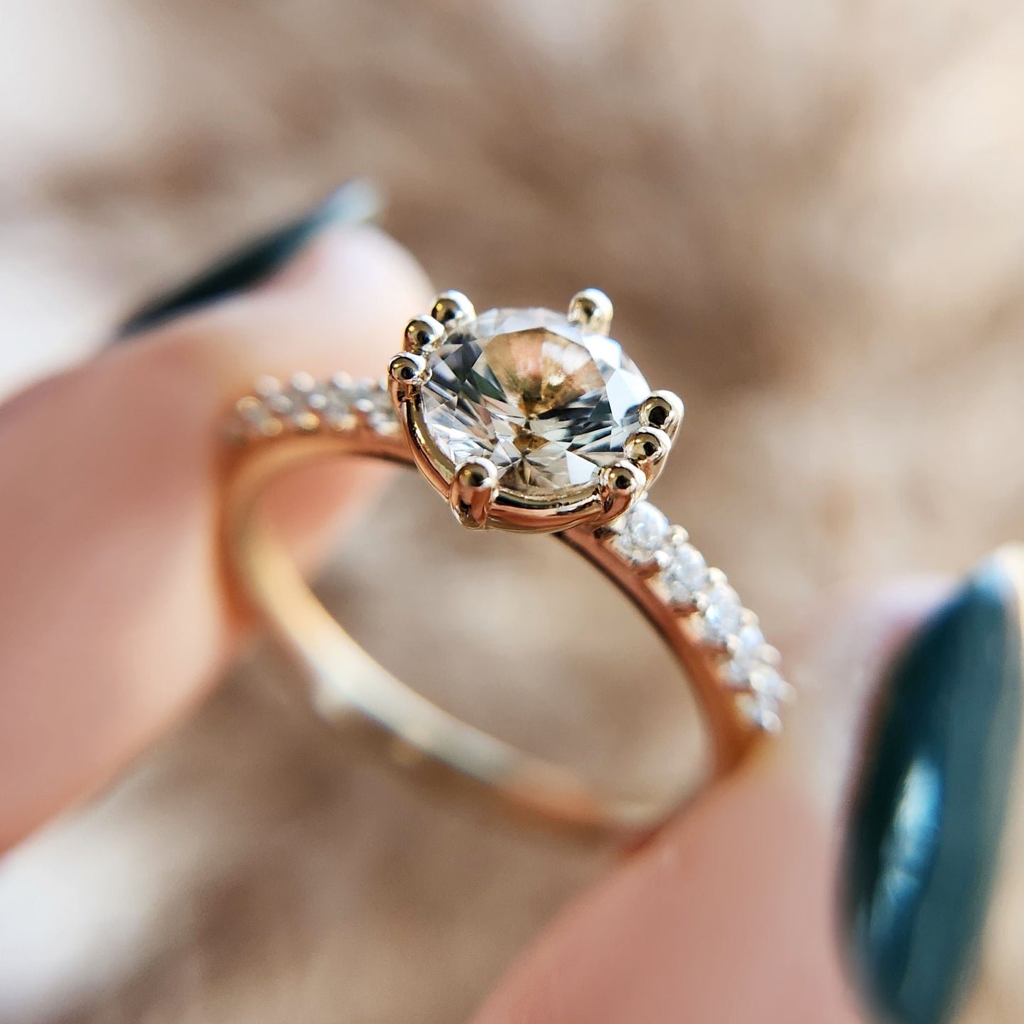 Lab Created White Sapphire Ring