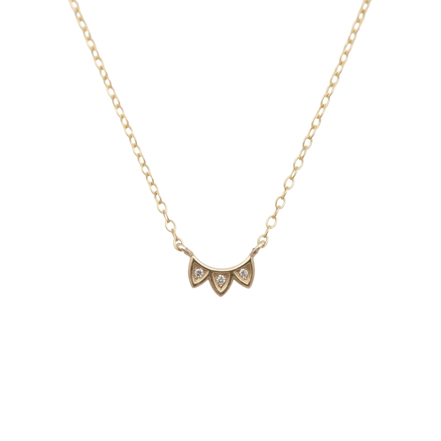 Lab Diamond Petal Necklace