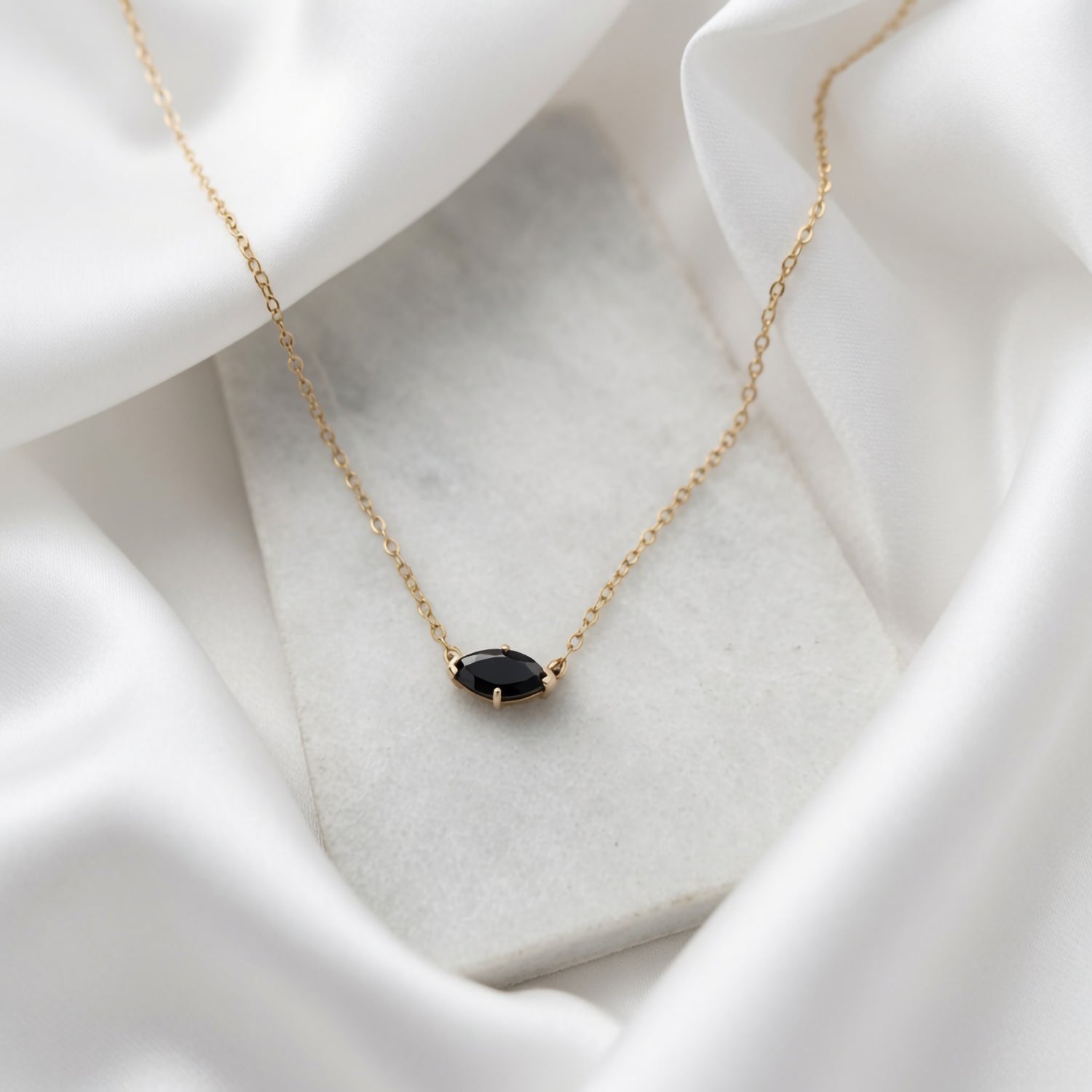 Dainty Marquise Spinel Necklace