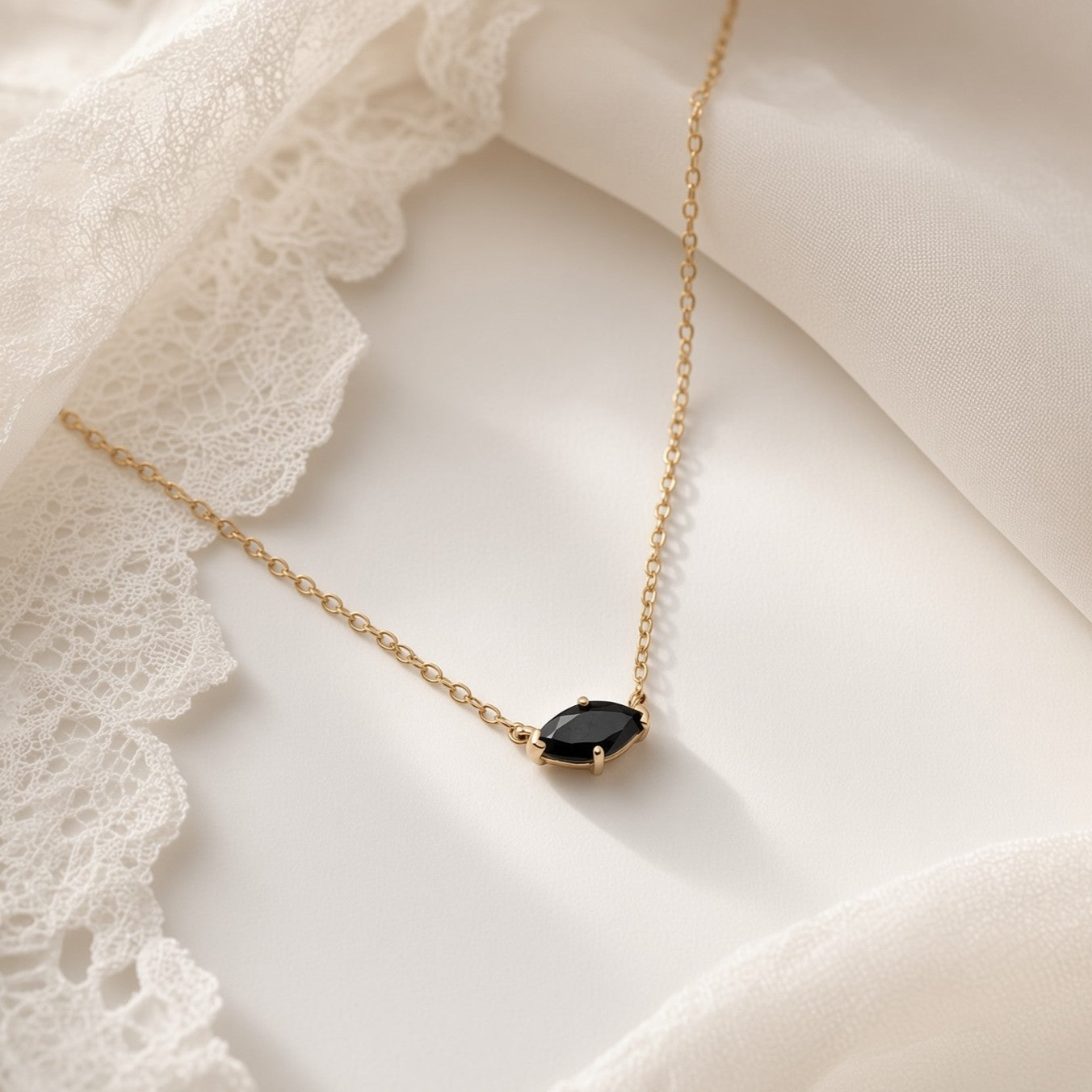 Dainty Marquise Spinel Necklace