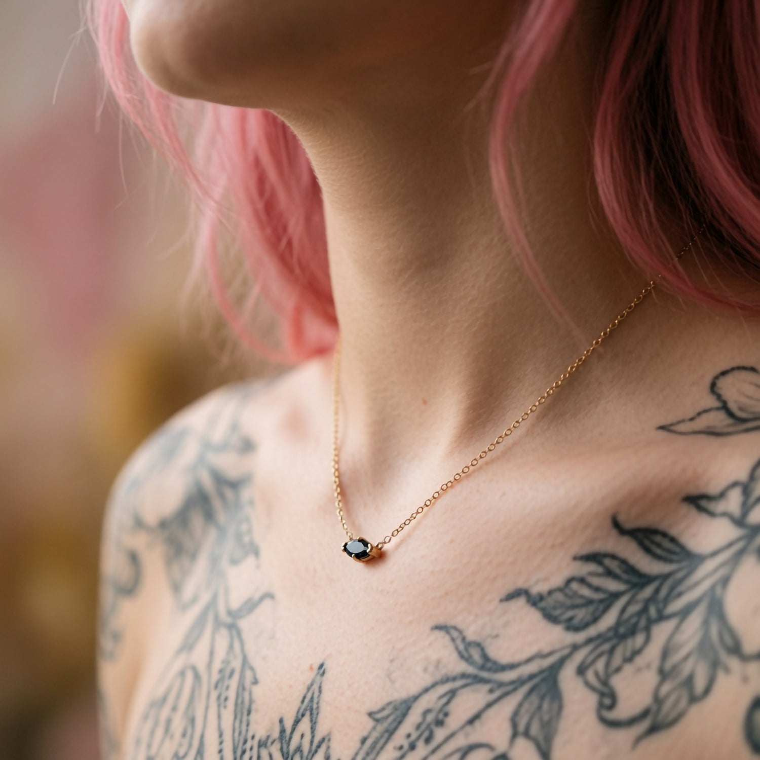 Dainty Marquise Spinel Necklace