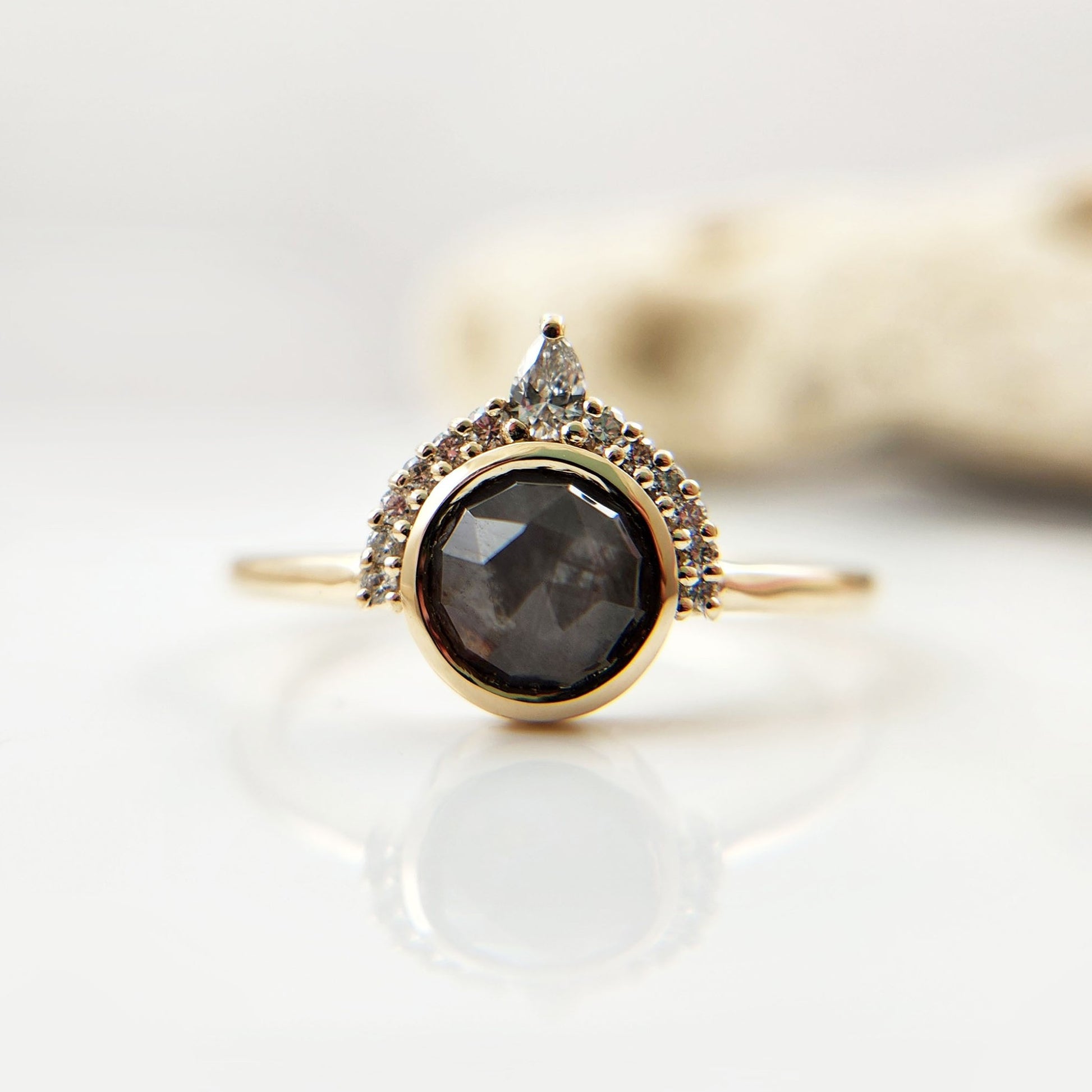 grey sapphire engagement ring