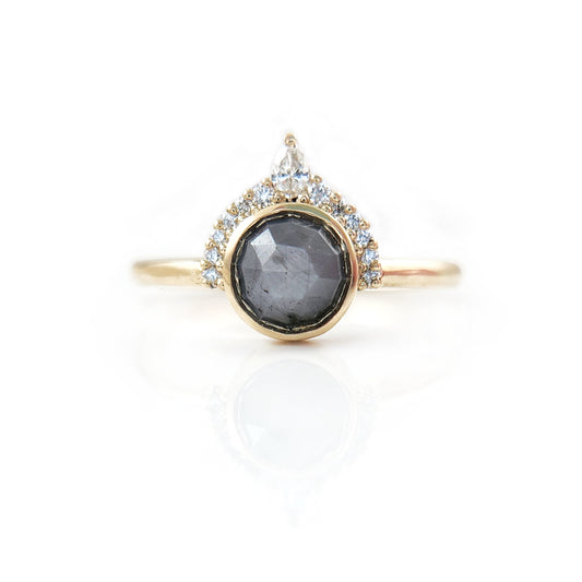 grey sapphire engagement ring