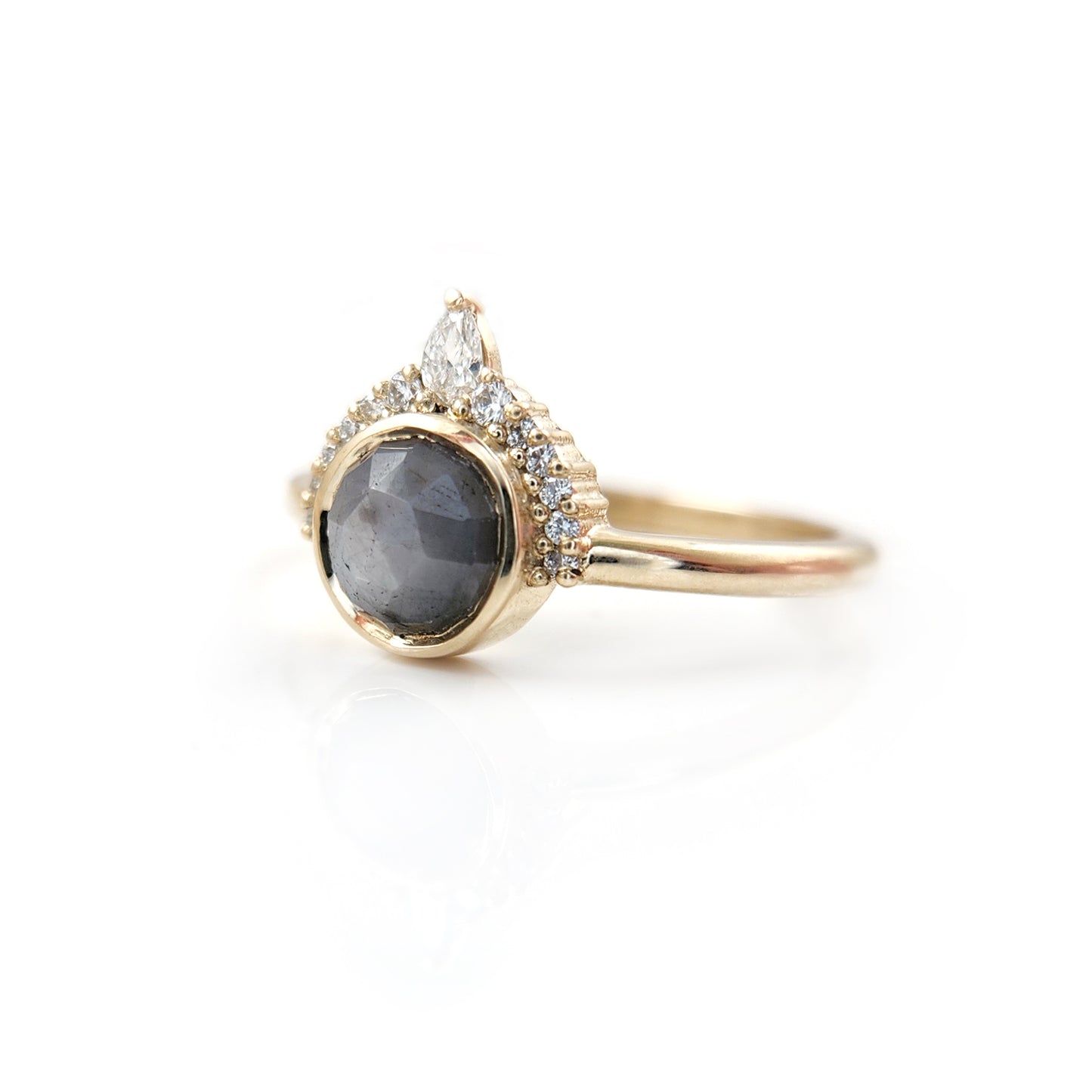 grey sapphire engagement ring