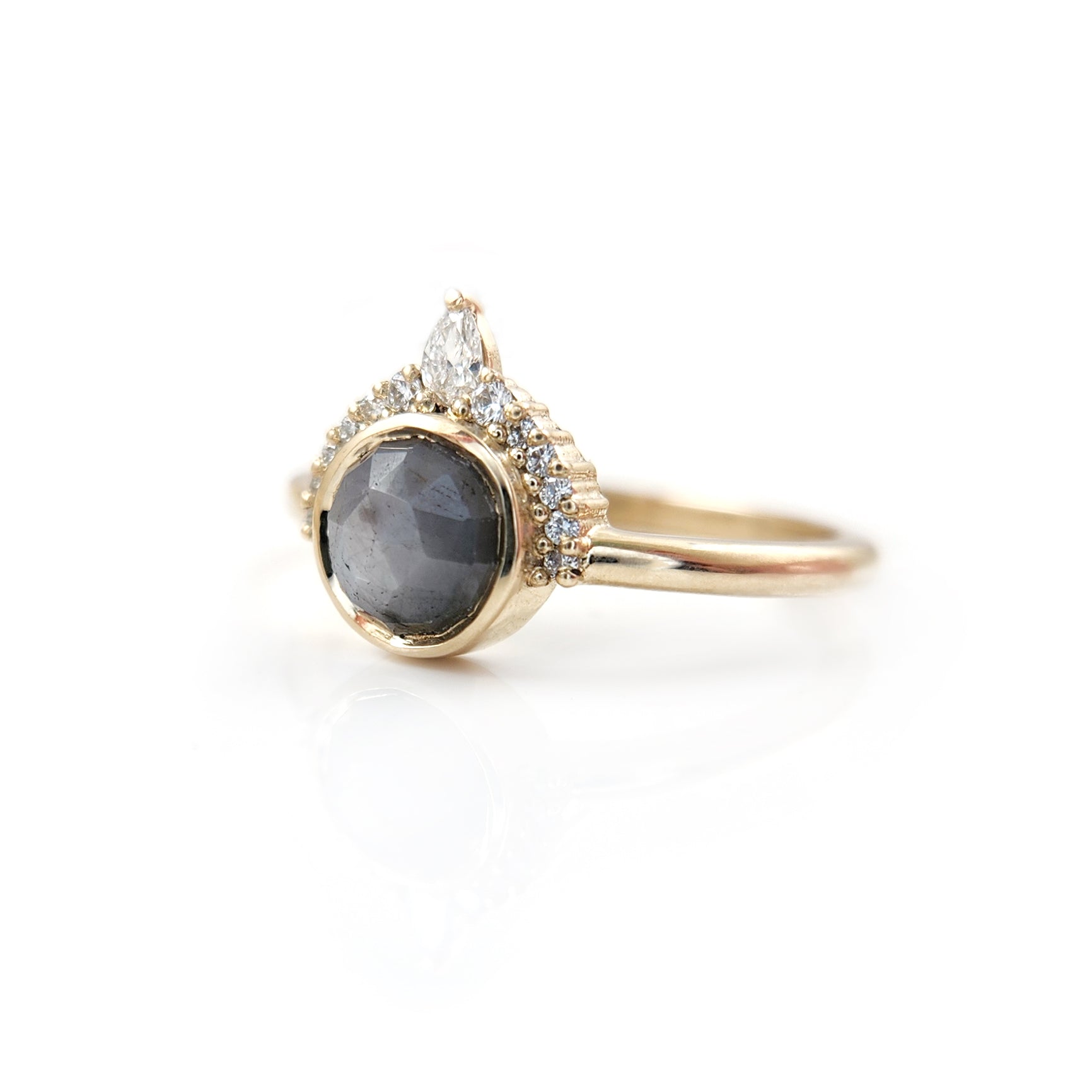 grey sapphire engagement ring
