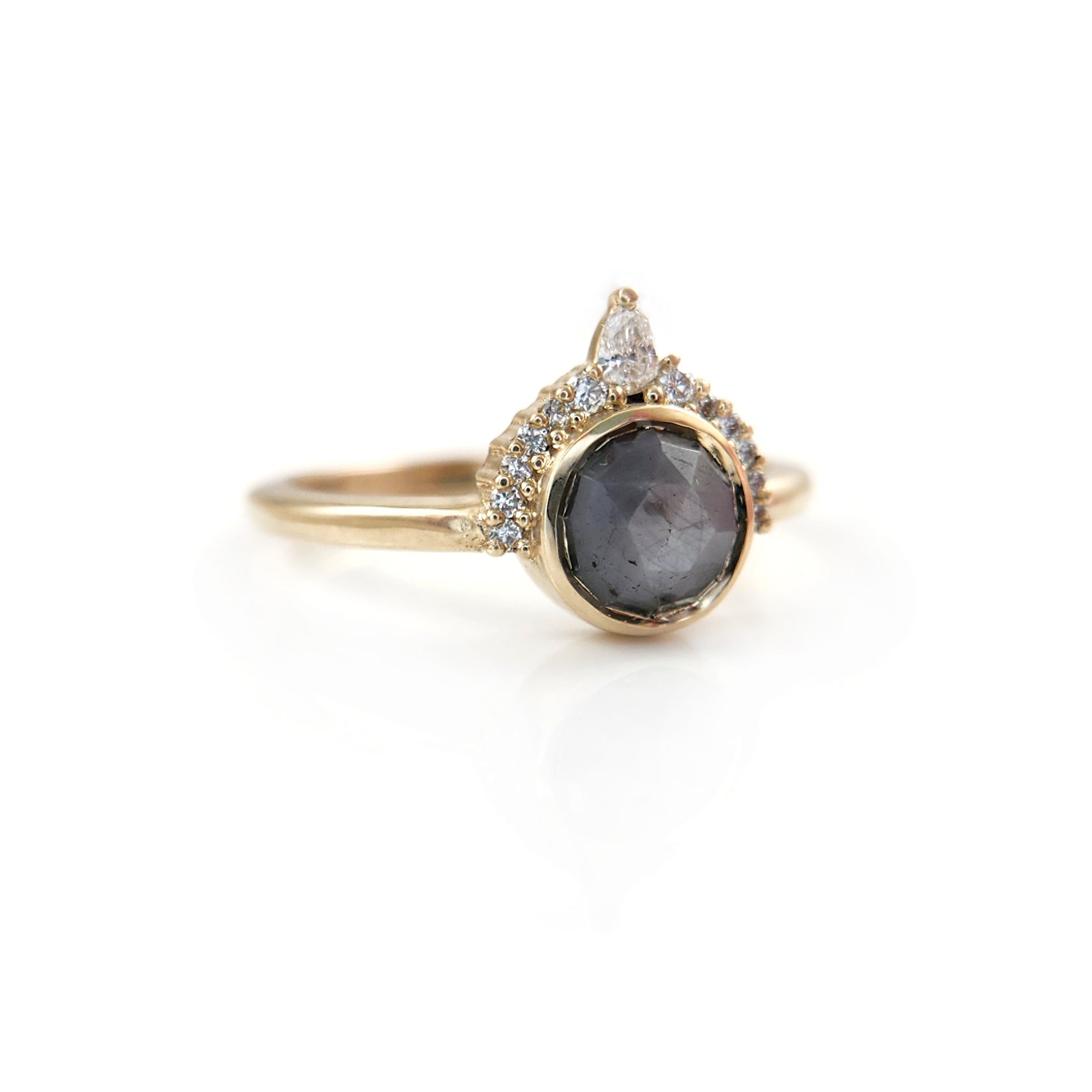 grey sapphire engagement ring