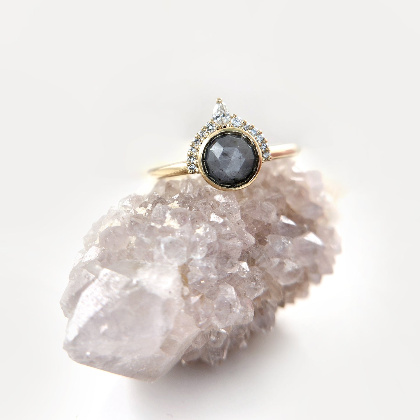 grey sapphire engagement ring