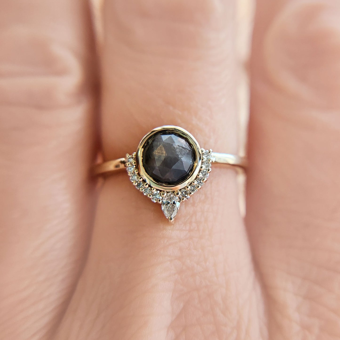 grey sapphire engagement ring
