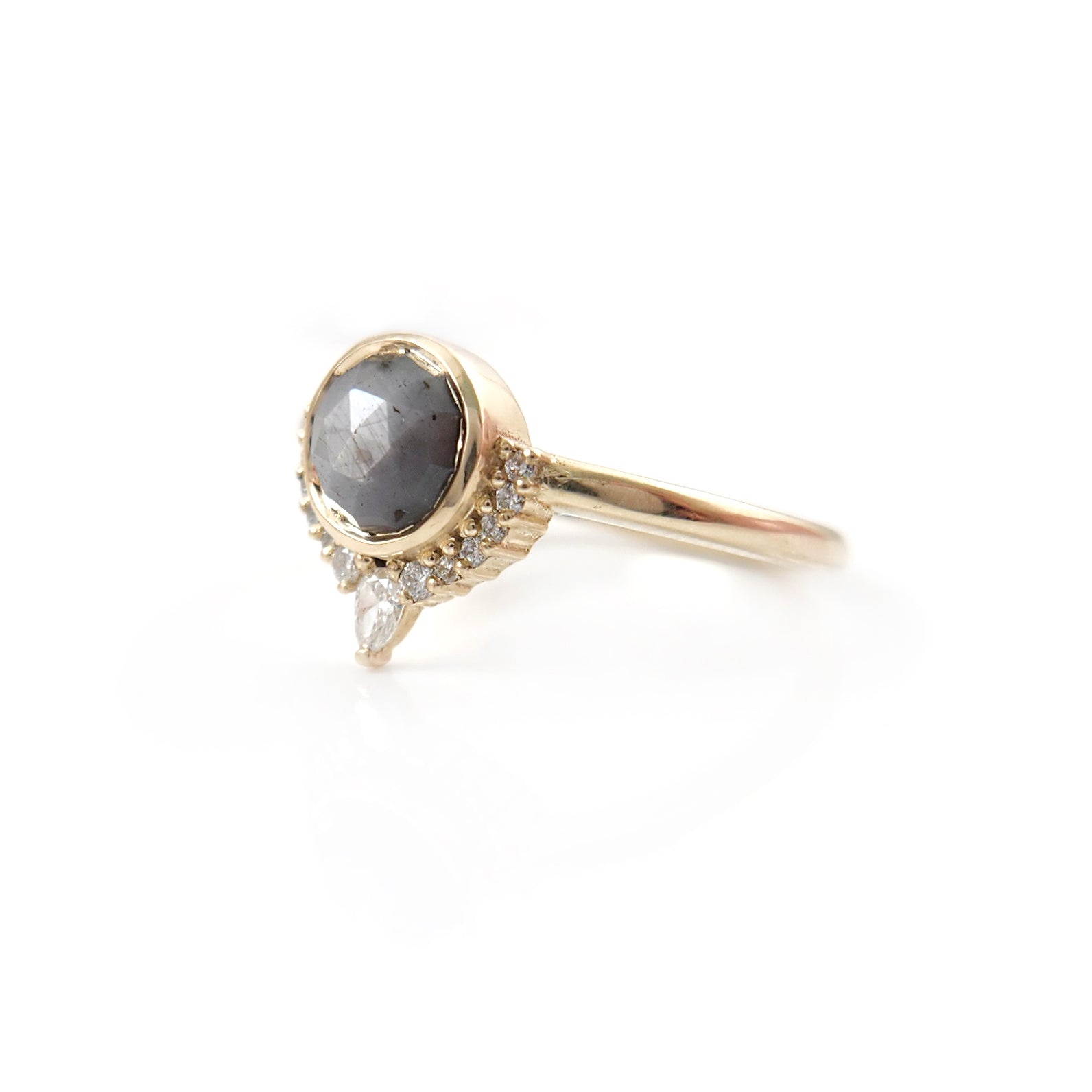 grey sapphire engagement ring