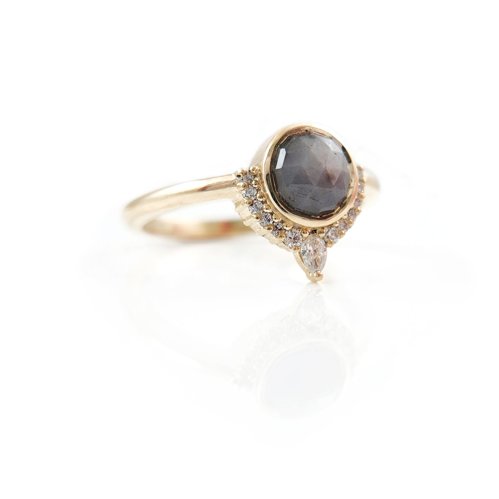 grey sapphire engagement ring