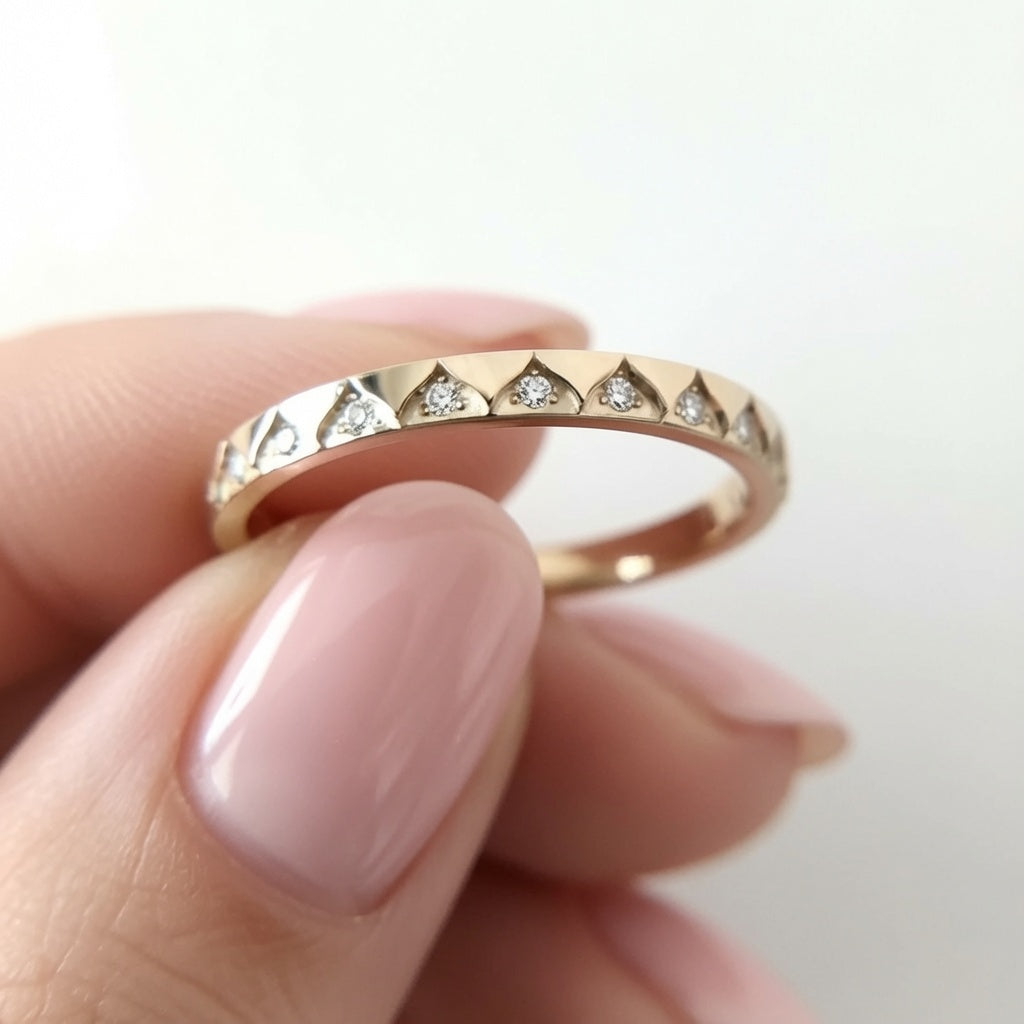 Lab Diamond Arch Band