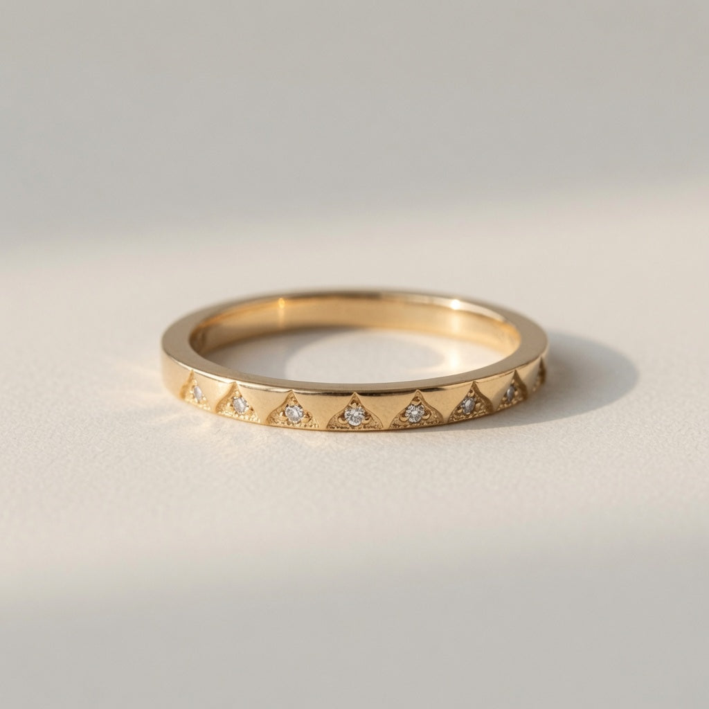 Lab Diamond Arch Band