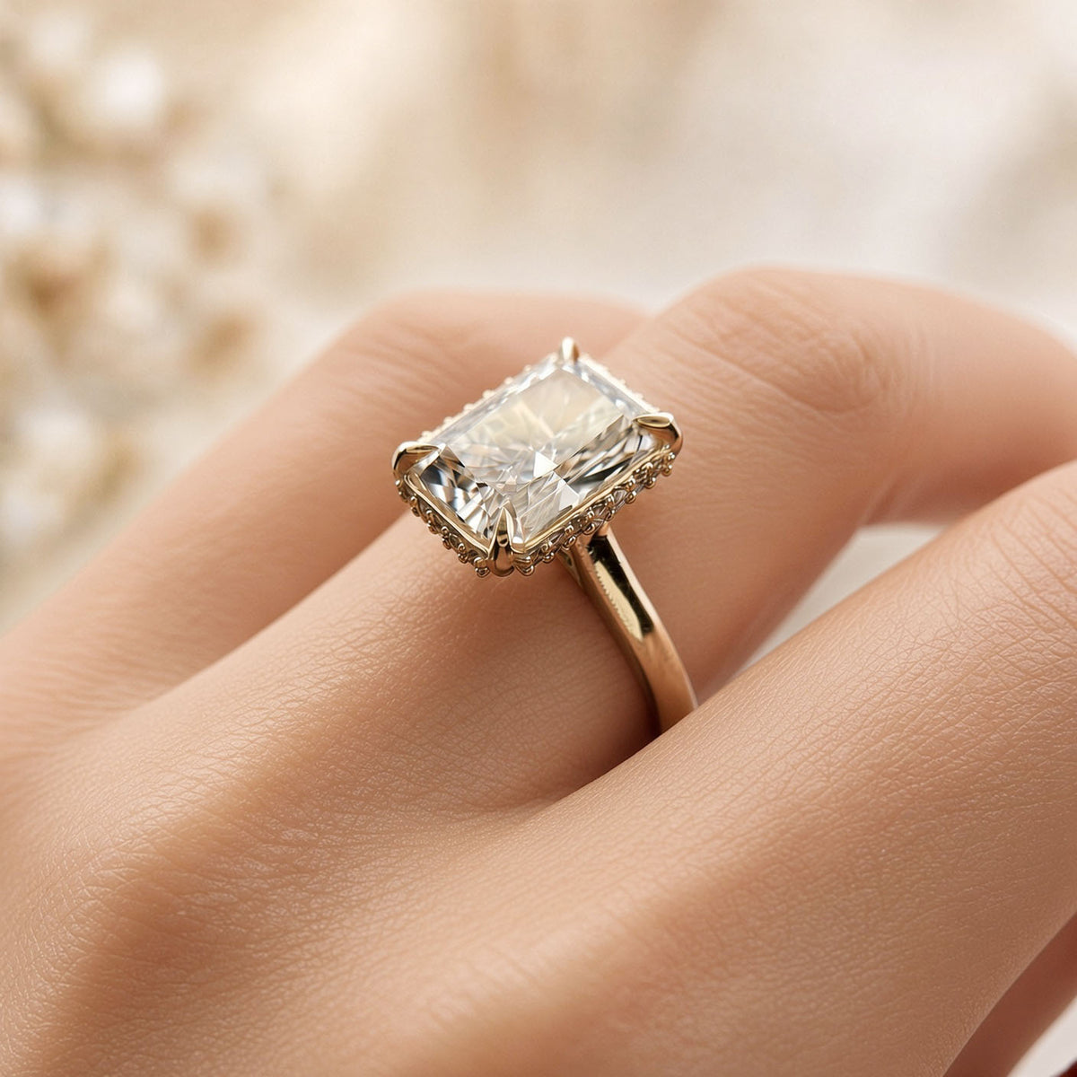 Radiant Lab-Diamond with Hidden Halo