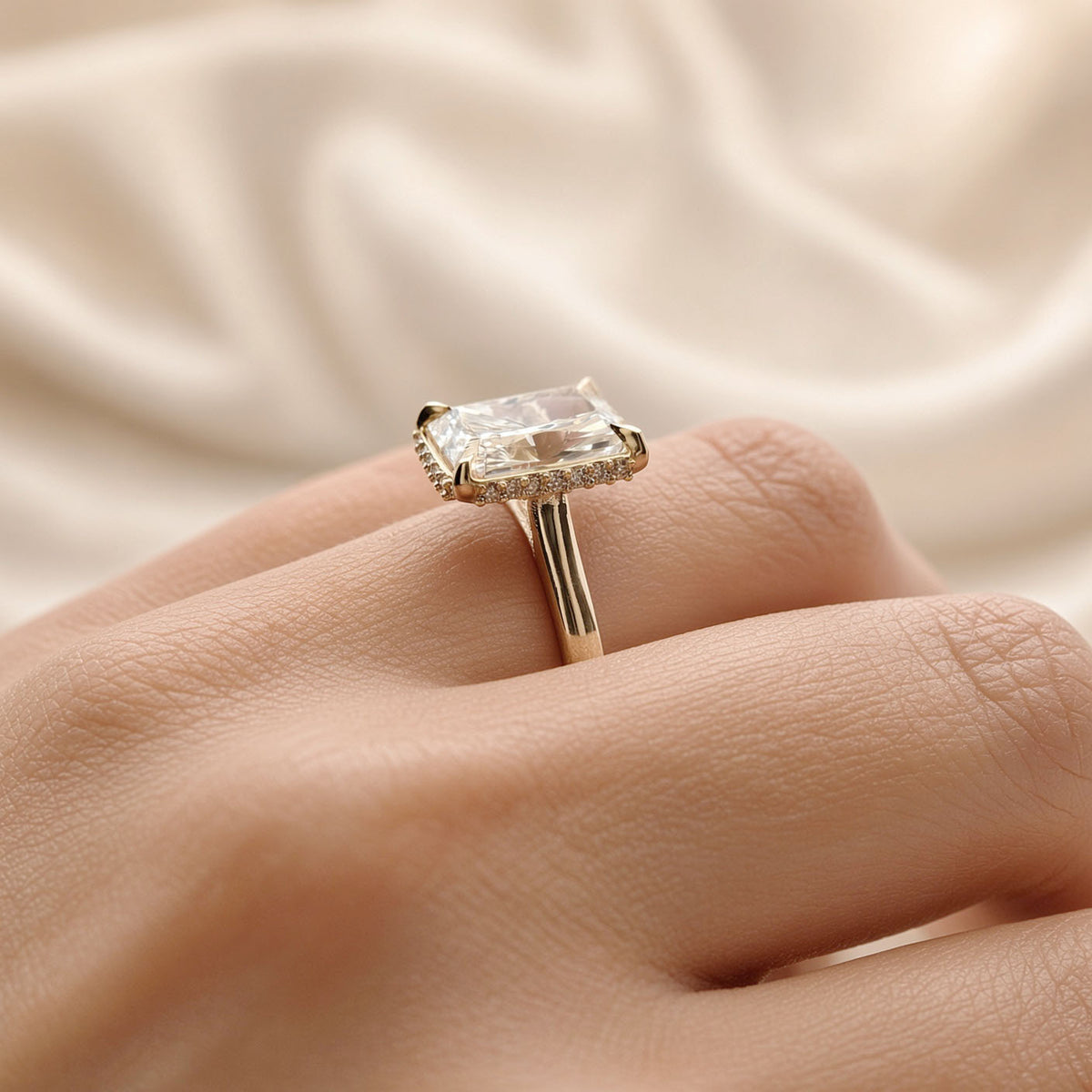 Radiant Lab-Diamond with Hidden Halo
