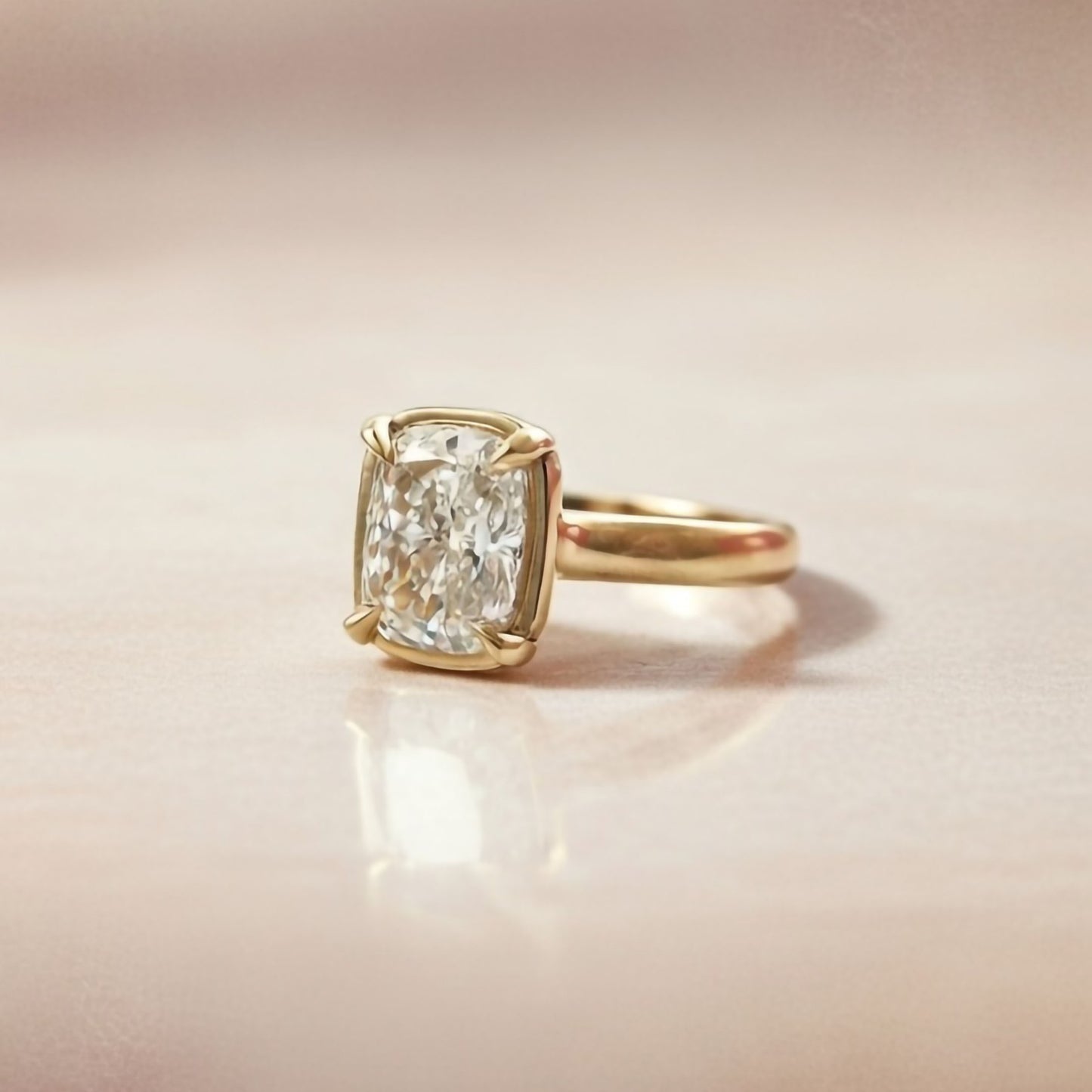Elongated Cushion Cut Lab-Grown Diamond Engagement Ring