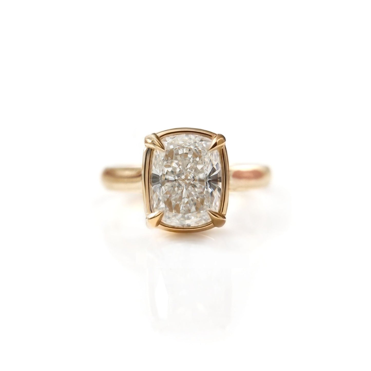 Elongated Cushion Cut Lab-Grown Diamond Engagement Ring