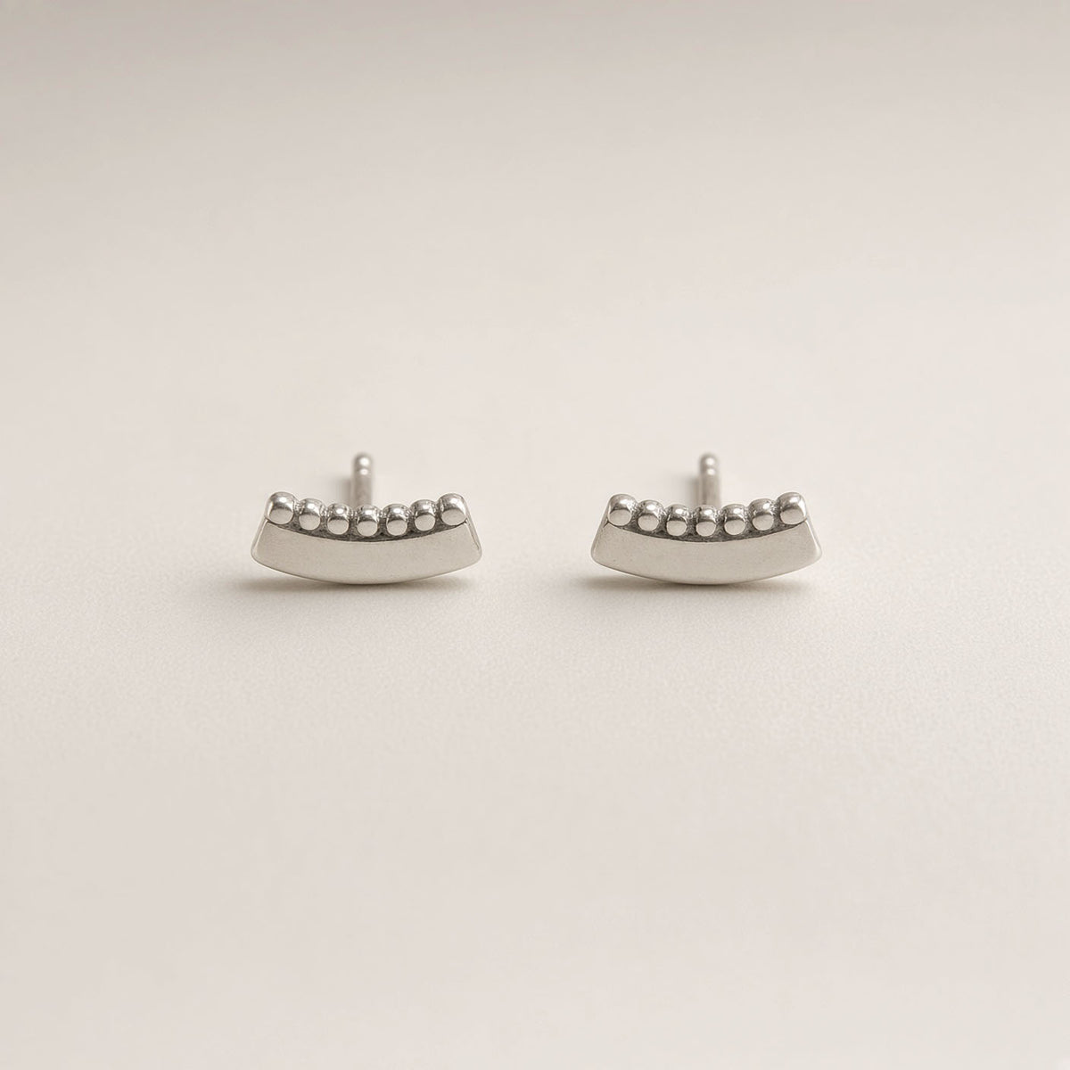 Curved Bar Stud Earrings